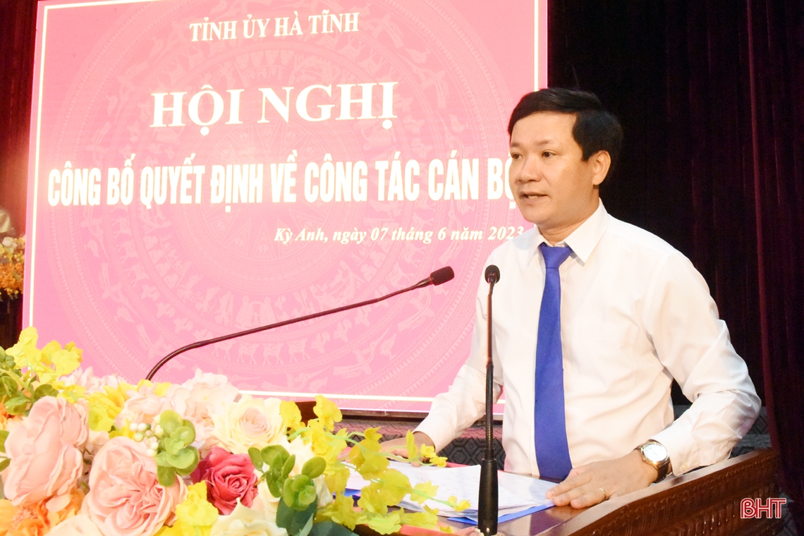 Bí thư Huyện ủy Kỳ Anh được chỉ định tham gia BCH Đảng bộ Hà Tĩnh