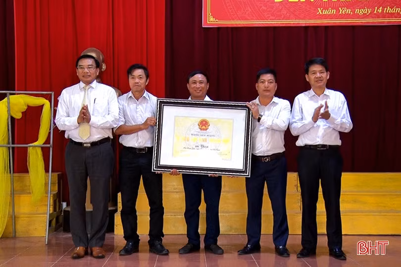 Nghi Xuân đón nhận bằng di tích lịch sử - văn hóa cấp tỉnh đền Thánh