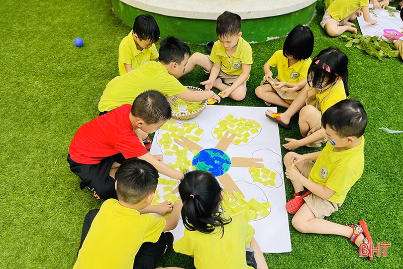 Giờ Trái đất của các bé mầm non Trí Đức: Hành động nhỏ - ý nghĩa lớn”