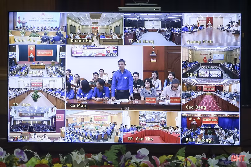 Tuổi trẻ Hà Tĩnh tham gia hội nghị Thủ tướng đối thoại với thanh niên