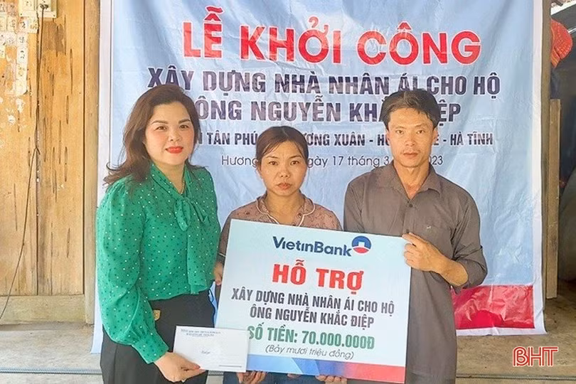 VietinBank Hà Tĩnh hỗ trợ 70 triệu đồng xây dựng nhà nhân ái ở Hương Khê