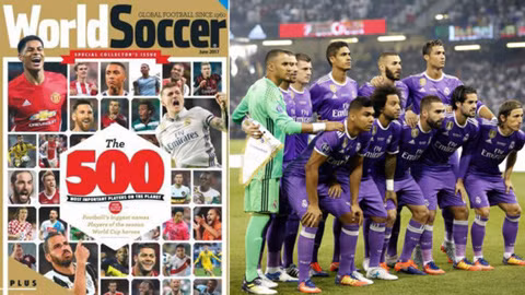 real madrid ap dao top 500 cau thu anh huong nhat the gioi 2017
