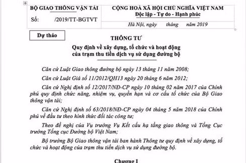 Bộ GTVT lại đề xuất dùng “trạm thu tiền” thay vì “thu giá, thu phí”