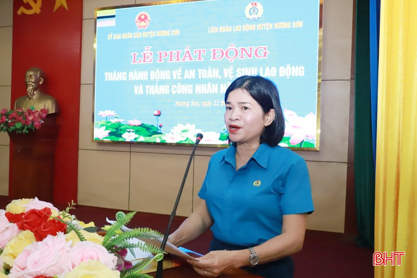 Chủ tịch LĐLĐ Cù Bích Thuận phát động Tháng Công nhân và Tháng hành động về ATVSLĐ năm 2025.