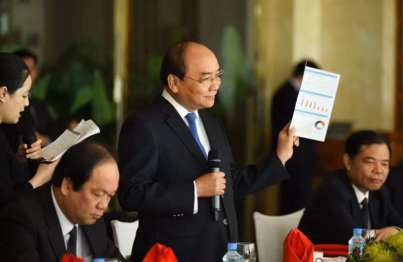 thu tuong toa dam voi cac tap doan thanh vien wef ve kinh te viet nam