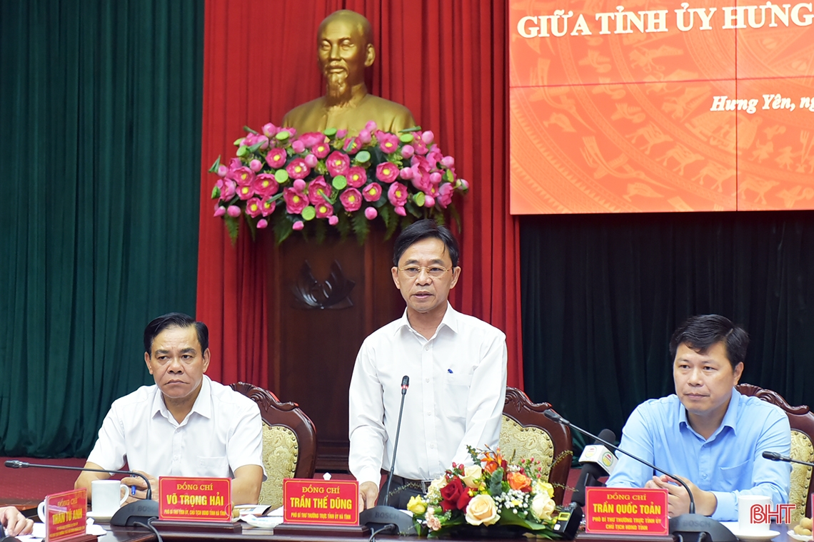 Hà Tĩnh và Hưng Yên trao đổi kinh nghiệm phát triển kinh tế - xã hội