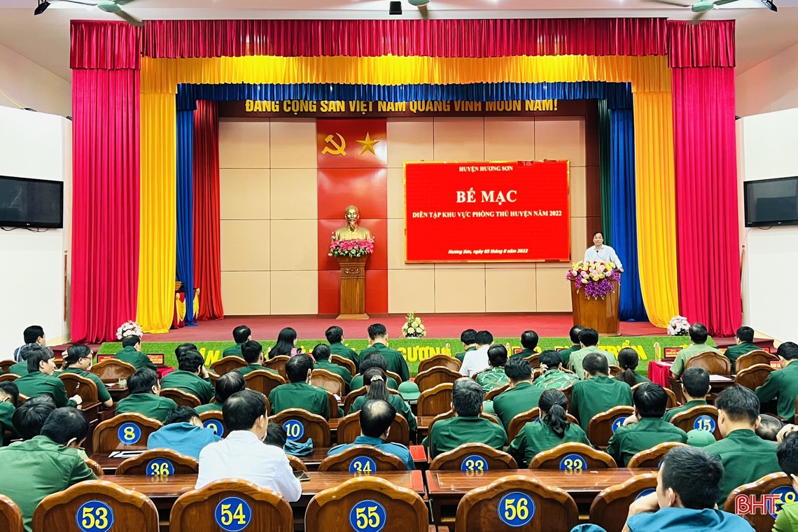 Diễn tập khu vực phòng thủ huyện Hương Sơn hoàn thành xuất sắc các nội dung đề ra