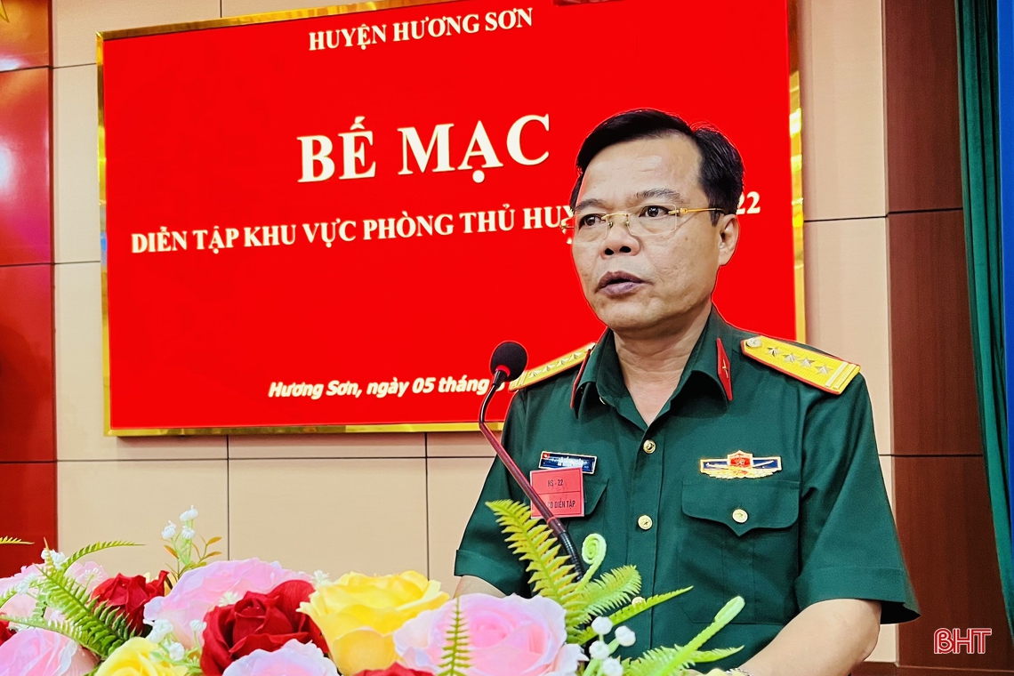 Diễn tập khu vực phòng thủ huyện Hương Sơn hoàn thành xuất sắc các nội dung đề ra