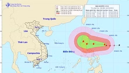 Ảnh Trung tâm Dự báo Khí tượng Thủy văn Trung Ương.