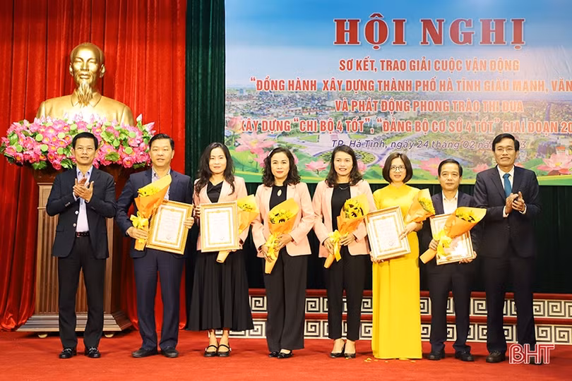 21 đề tài, ý tưởng đạt giải Cuộc vận động xây dựng TP Hà Tĩnh giàu mạnh, văn minh
