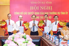 Tỉnh ủy Hà Tĩnh công bố các quyết định về công tác cán bộ