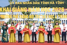 Toàn cảnh Lễ khánh thành 2 trường học vùng biên Hà Tĩnh và khai giảng năm học mới