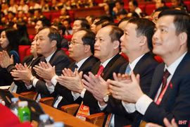 Đoàn đại biểu Hà Tĩnh tại phiên thảo luận các văn kiện Đại hội XIV của Đảng