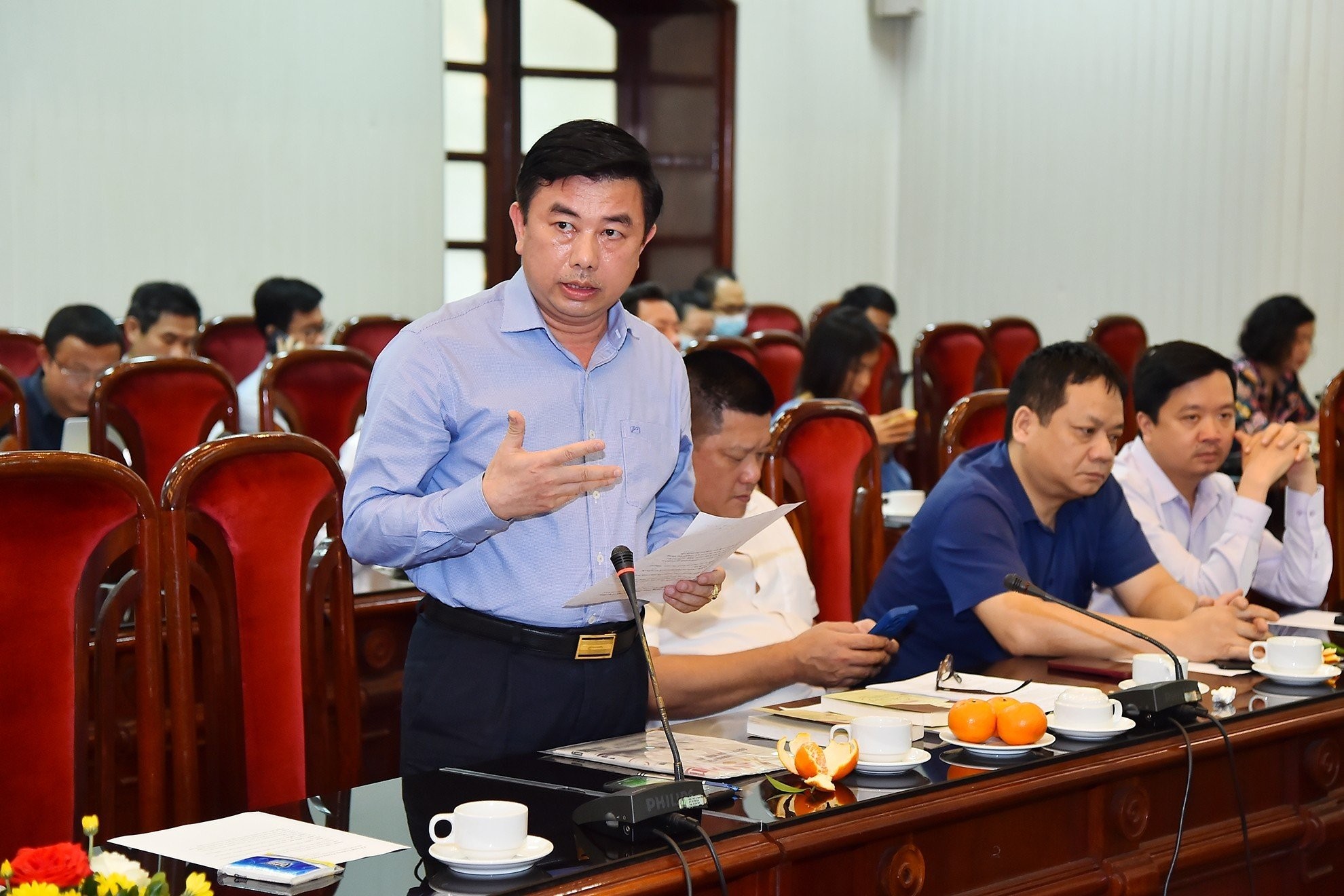 Đồng chí Nguyễn Minh Đức, Tổng Biên tập Báo Hà Nội mới. (Ảnh: THỦY NGUYÊN) Thúc đẩy phong trào “Nói và Làm” trong giai đoạn mới