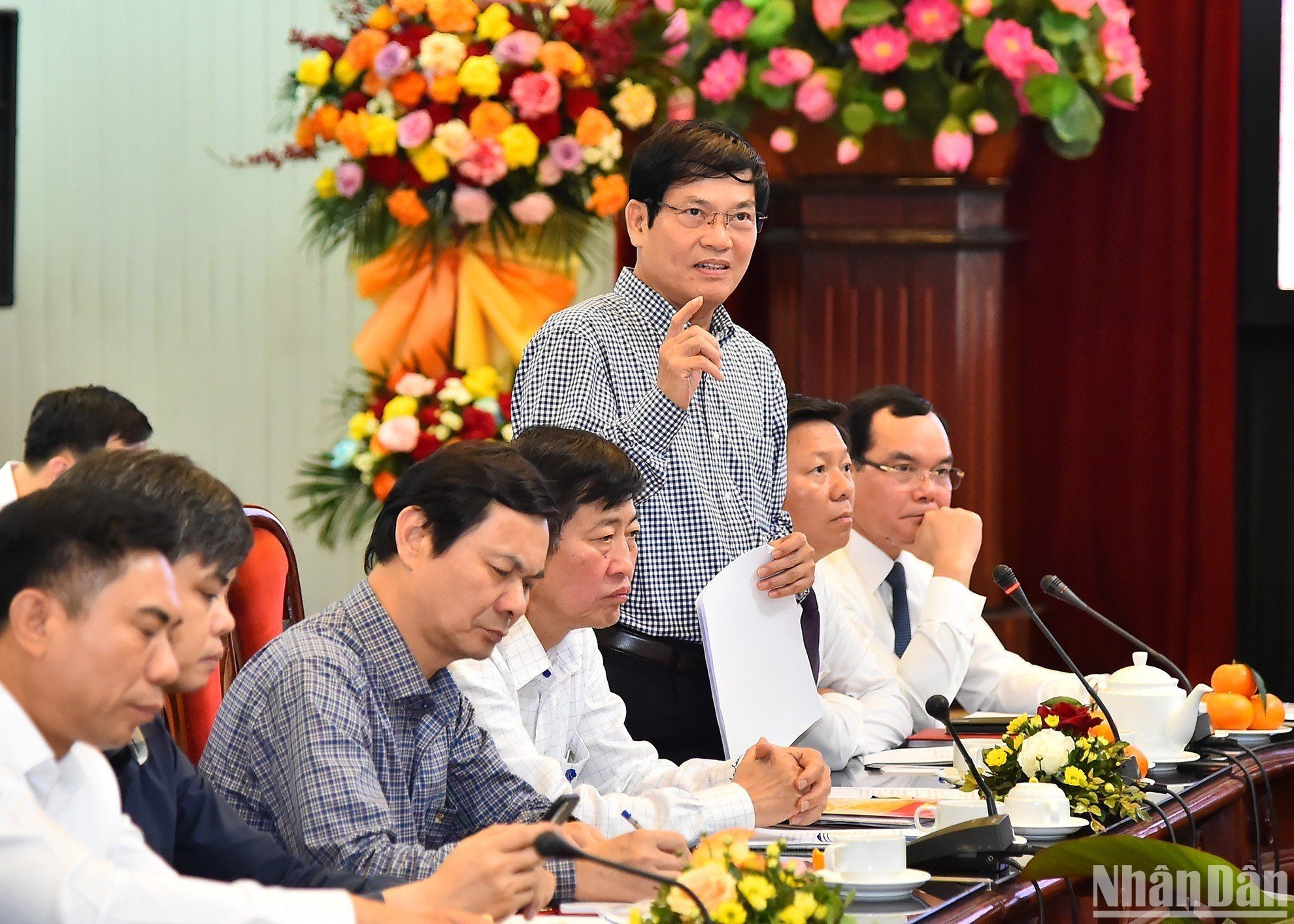 Phó Trưởng Ban Kinh tế Trung ương Đỗ Ngọc An chia sẻ tại tọa đàm. (Ảnh: THỦY NGUYÊN) Thúc đẩy phong trào “Nói và Làm” trong giai đoạn mới