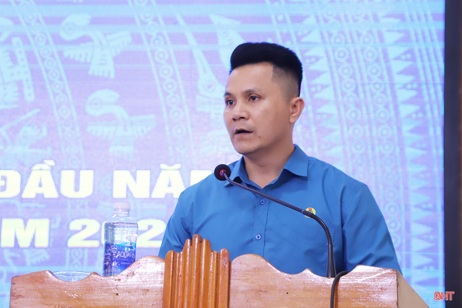 Ông Hồ Sỹ Quốc - Chủ tịch Công đoàn cơ sở Công ty TNHH Gang thép Hưng Nghiệp Formosa Hà Tĩnh đề xuất một số vấn đề liên quan đến công tác chăm lo đời sống cho người lao động.