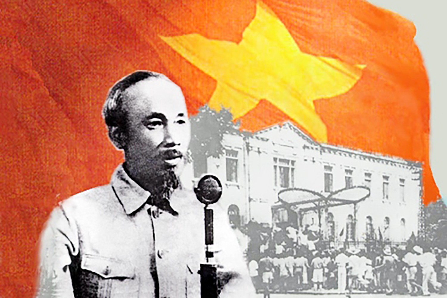 Chủ tịch Hồ Chí Minh đọc Tuyên ngôn Độc lập tại Quảng trường Ba Đình (Hà Nội) ngày 2/9/1945, đánh dấu một mốc son chói lọi trong lịch sử dân tộc. Ảnh internet