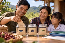 Ghi chép chi phí riêng cho từng loại cây của nông hộ trồng xen cà phê và hồ tiêu