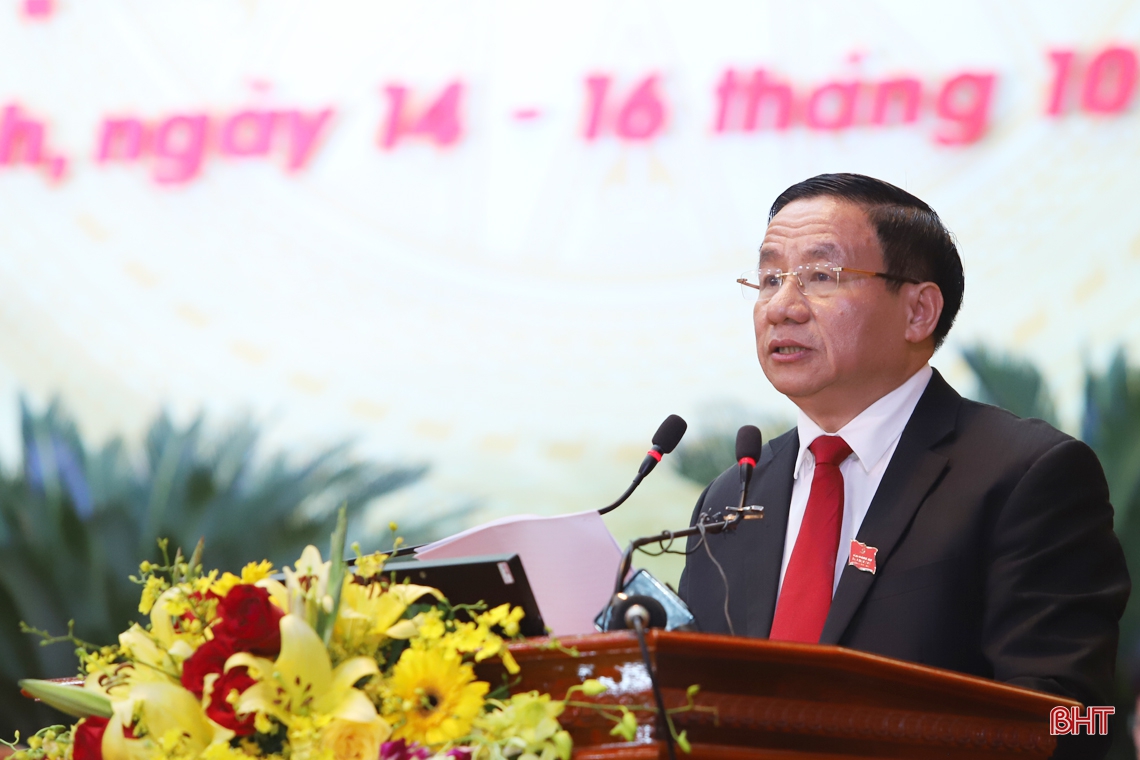 Toàn cảnh Đại hội Đảng bộ Hà Tĩnh lần thứ XIX, nhiệm kỳ 2020 - 2025