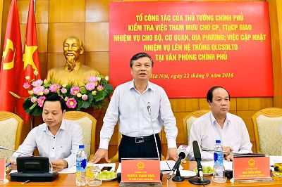to cong tac cua thu tuong kiem tra van phong chinh phu