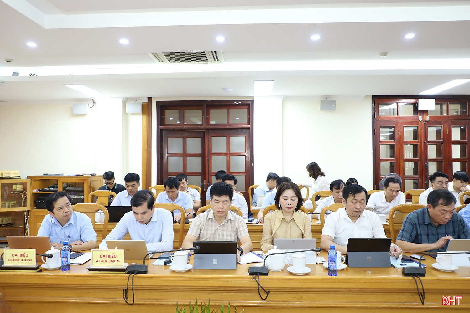 Đại biểu tham dự tại điểm cầu Hà Tĩnh.