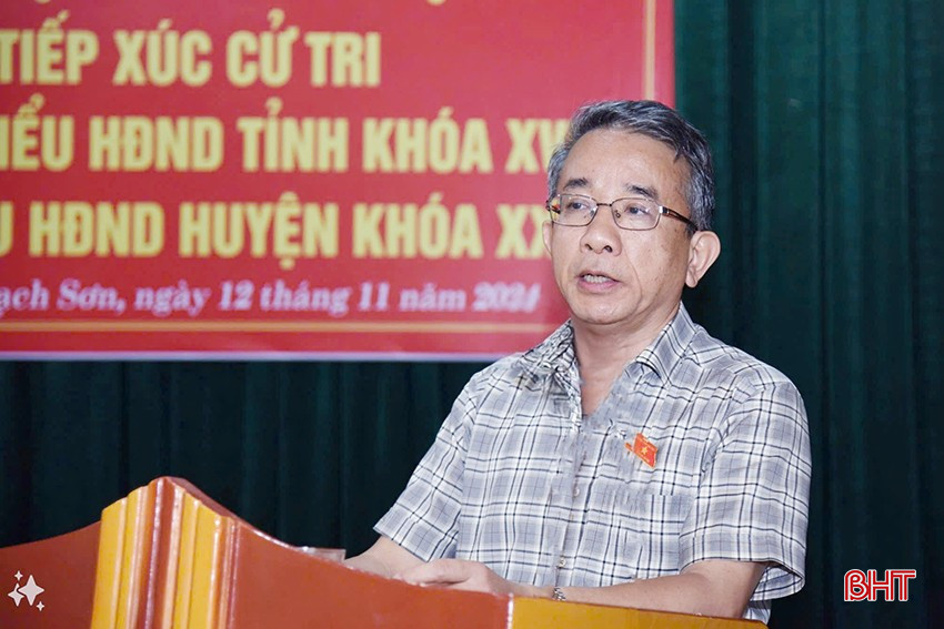 Chủ nhiệm Ủy ban Kiểm tra Tỉnh ủy Hà Văn Trọng phát biểu tiếp thu tại hội nghị.