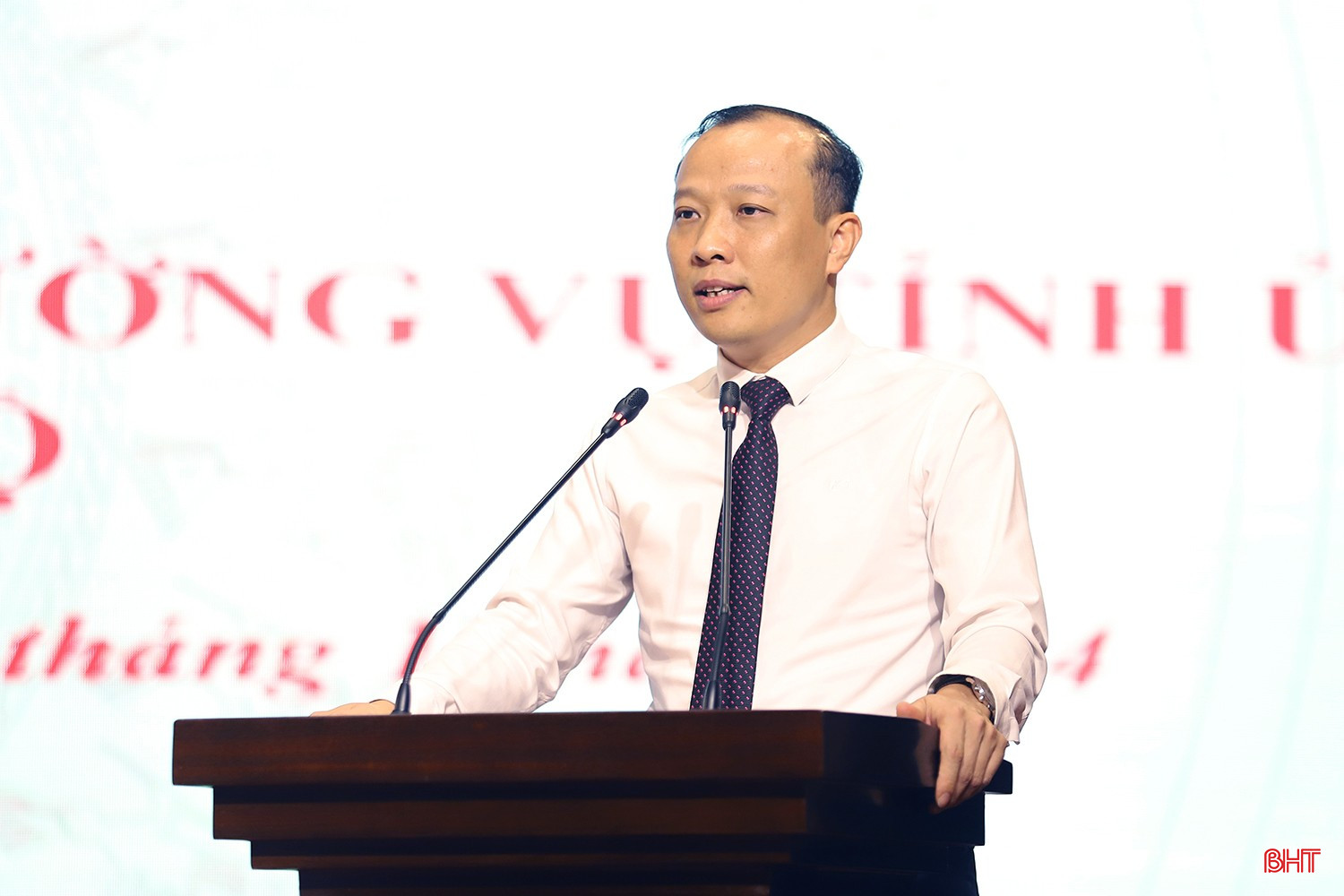 Đồng chí Thái Phúc Sơn phát biểu nhận nhiệm vụ.