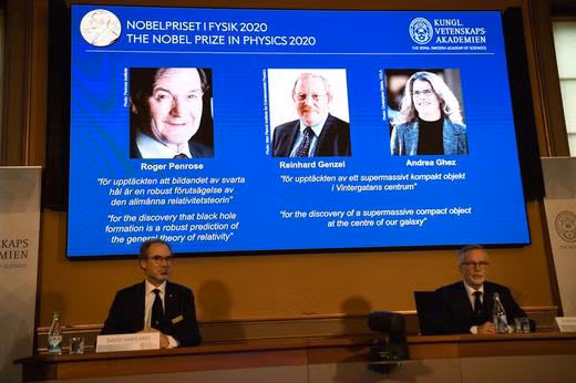 Giải Nobel Vật lý 2020 tôn vinh các nghiên cứu về siêu hố đen