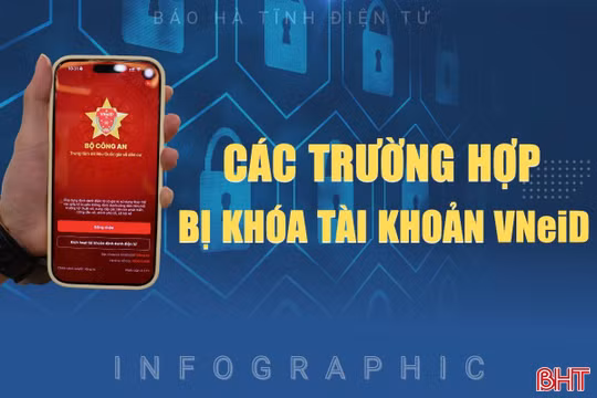 [Infographic] Các trường hợp bị khóa tài khoản VNeiD