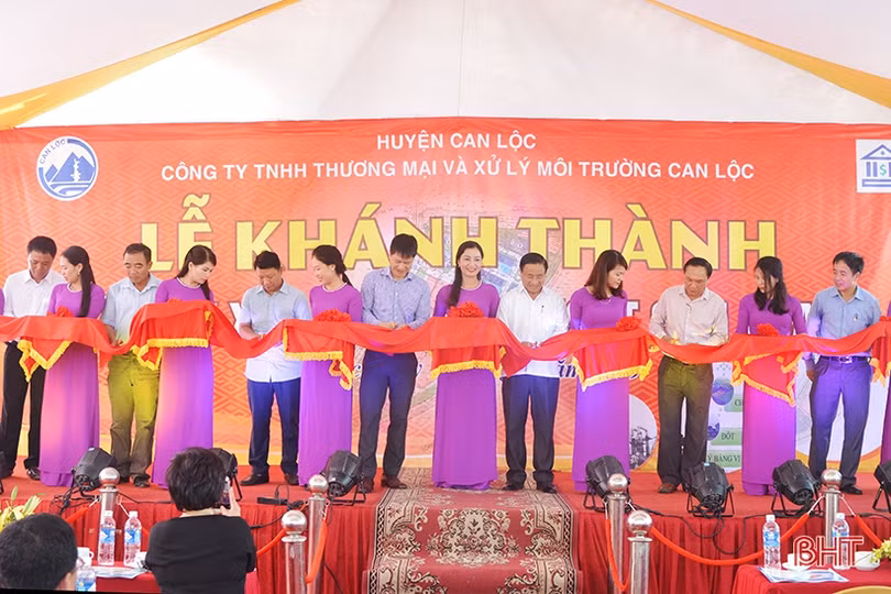 Khánh thành nhà máy xử lý rác thải sinh hoạt công suất 40 tấn/ngày tại Can Lộc