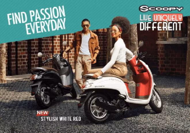 Ra mắt Honda Scoopy màu đỏ trắng thời thượng, giá chỉ 40 triệu đồng