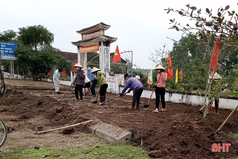 Các địa phương ở Thạch Hà ra quân “nâng chất nông thôn mới