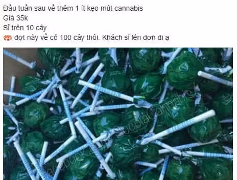 Bánh, kẹo mút, sôcôla chứa cần sa bán khắp nơi
