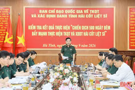 Ban Chỉ đạo quốc gia kiểm tra thực hiện Chiến dịch 500 ngày đêm tại Hà Tĩnh