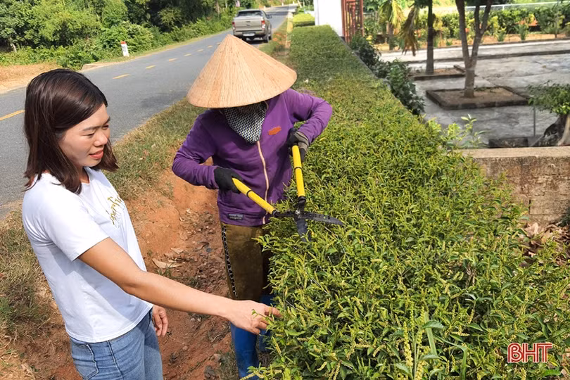 Cán bộ xã về làm lãnh đạo thôn, xây dựng các khu dân cư kiểu mẫu ở Kỳ Anh