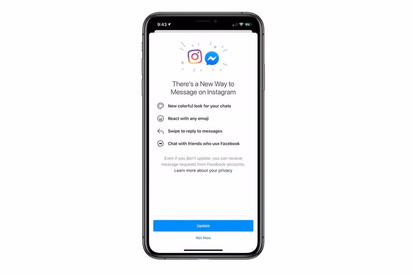 Facebook nhập tính năng chat trên Instagram vào Messenger