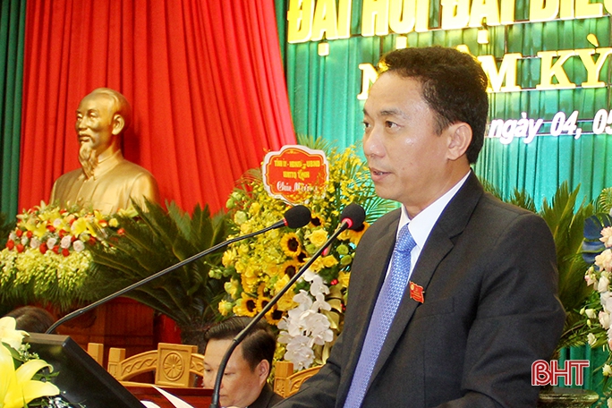Đồng chí Trần Văn Kỳ tái cử Bí thư Huyện ủy Hương Sơn nhiệm kỳ 2020 - 2025