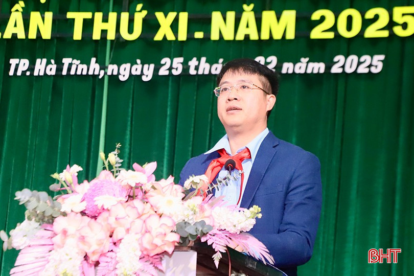 Phó Bí thư Tỉnh đoàn, Chủ tịch Hội đồng Đội tỉnh Nguyễn Viết Hải Đăng phát biểu chỉ đạo tại đại hội.
