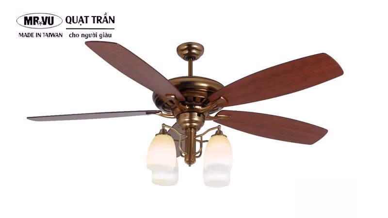 Quạt trần cánh gỗ - thiết kế quạt trần dẫn đầu xu hướng