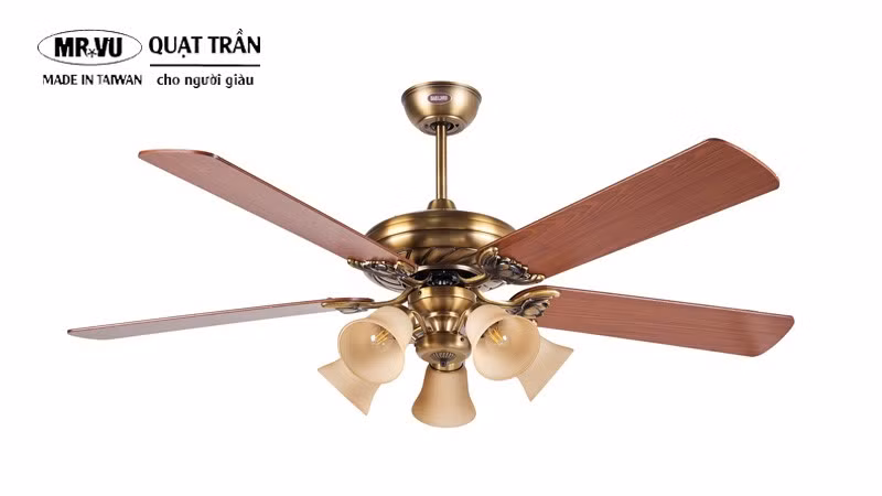 Quạt trần cánh gỗ - thiết kế quạt trần dẫn đầu xu hướng