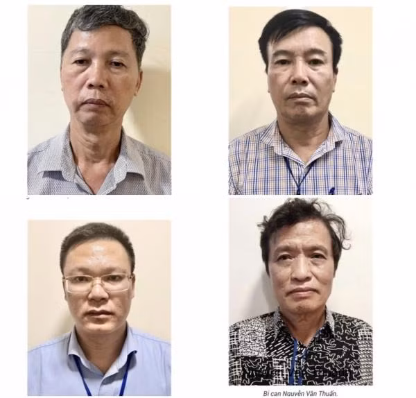 Các bị can Hoàng Văn Khoa; Hồ Đức Hợp; Lê Công Tiến và Nguyễn Văn Thuấn.