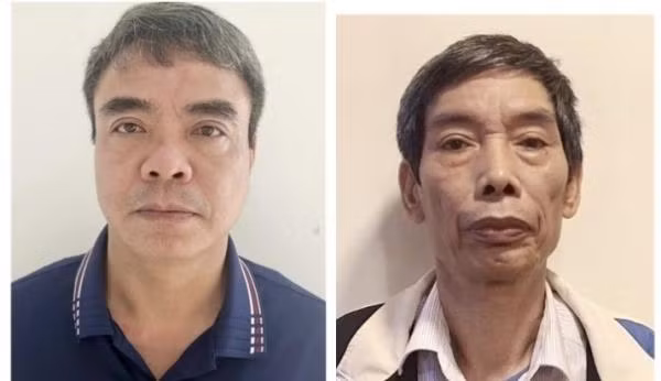 Bị can Bùi Đoàn Như và Lê Duy Phương.