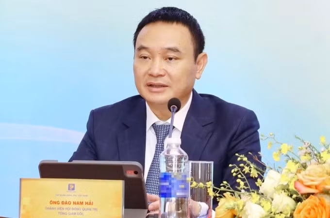 Ông Đào Nam Hải trong cuộc họp cổ đông vào tháng 3/2025. Ảnh: Petrolimex
