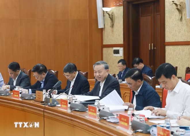 Tổng Bí thư Tô Lâm phát biểu chỉ đạo. (Ảnh: Thống Nhất/TTXVN)