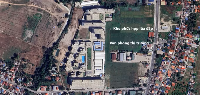 Vị trí khu phức hợp lừa đảo ở Bamban. Đồ họa: Google Earth