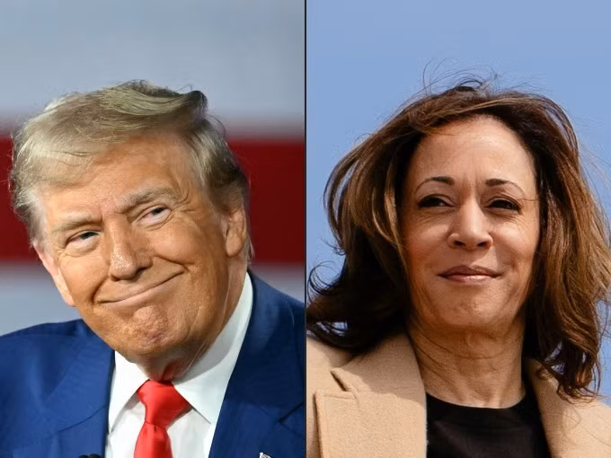 Ứng viên tổng thống đảng Cộng hòa Donald Trump (trái) và Phó tổng thống Kamala Harris. Ảnh: AFP.