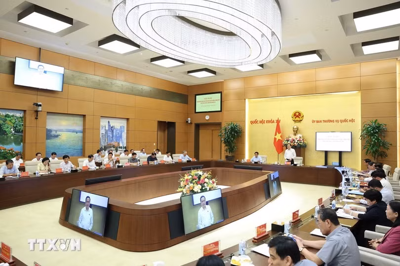 Chủ tịch Quốc hội Trần Thanh Mẫn phát biểu. (Ảnh: Thống Nhất/TTXVN).