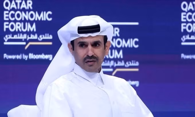 Bộ trưởng Năng lượng Qatar Saad al-Kaabi tham dự một phiên họp tại Diễn đàn Kinh tế Qatar ở Doha hồi tháng 5/2024. Ảnh: AFP