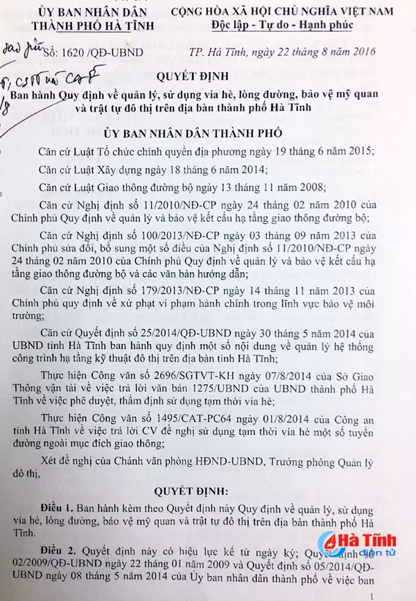 cong an tp ha tinh ra quan dep quan an via he sau 23h dem