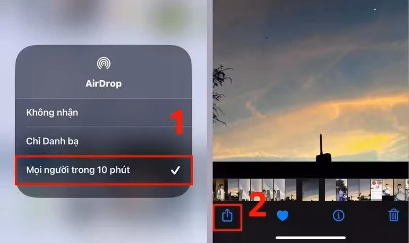 Chọn tùy chọn Mọi người trong 10 phút.